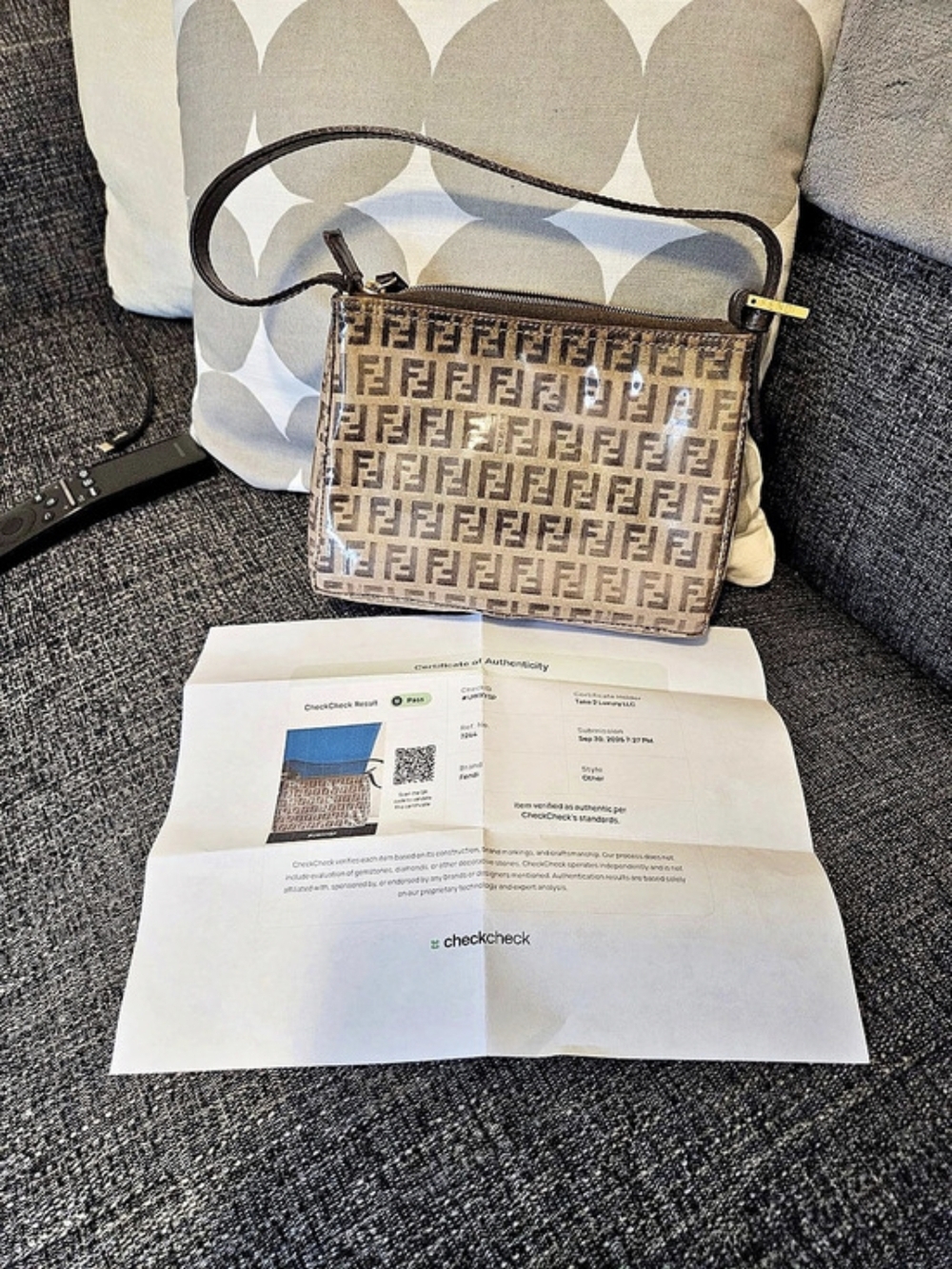 Fendi Zucca monogram crossbody bag Brown & Beige